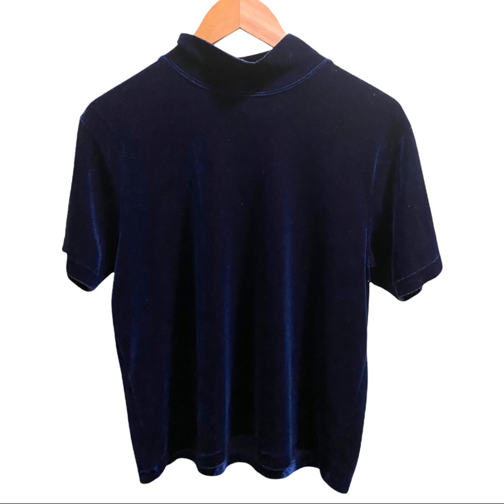 Vintage Jessica dark blue velvet size large top